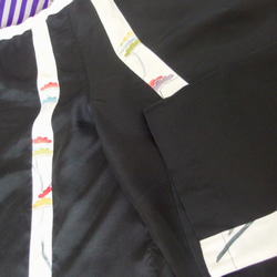 【販売済】ローライズステテコ着物リメイク黒&桃色 2枚目の画像