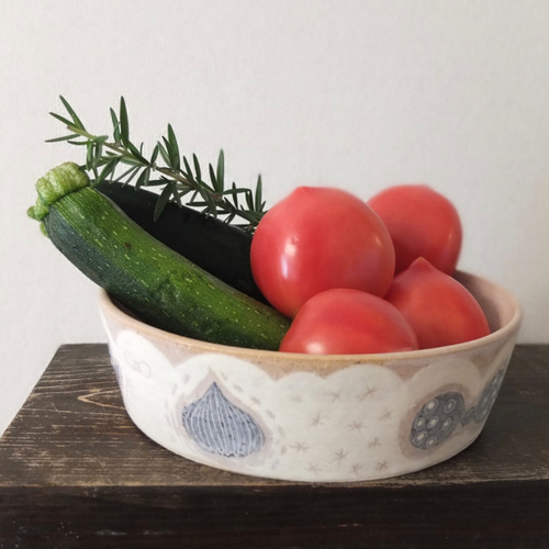 夏野菜食べよ。さわやかナチュラルな大きめサラダボウル。 お椀