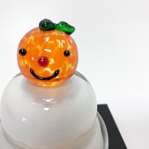 ❣️スマイル鏡もち君つぶつぶみかん❣️黒塗り台・箱付【zipで紹介