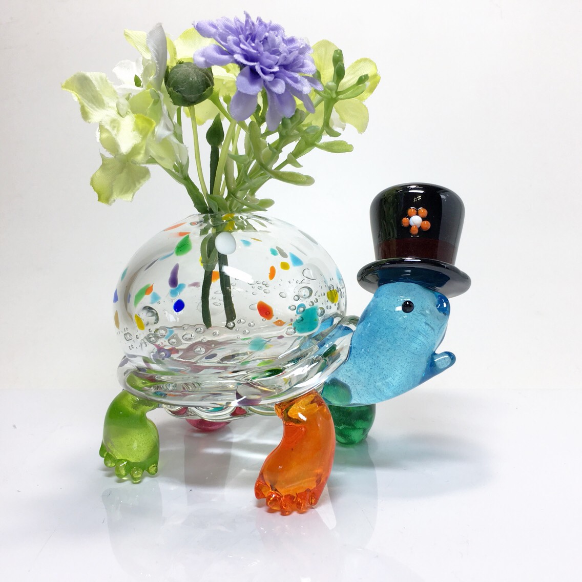 《受注制作》シルクハットリクガメの一輪挿し