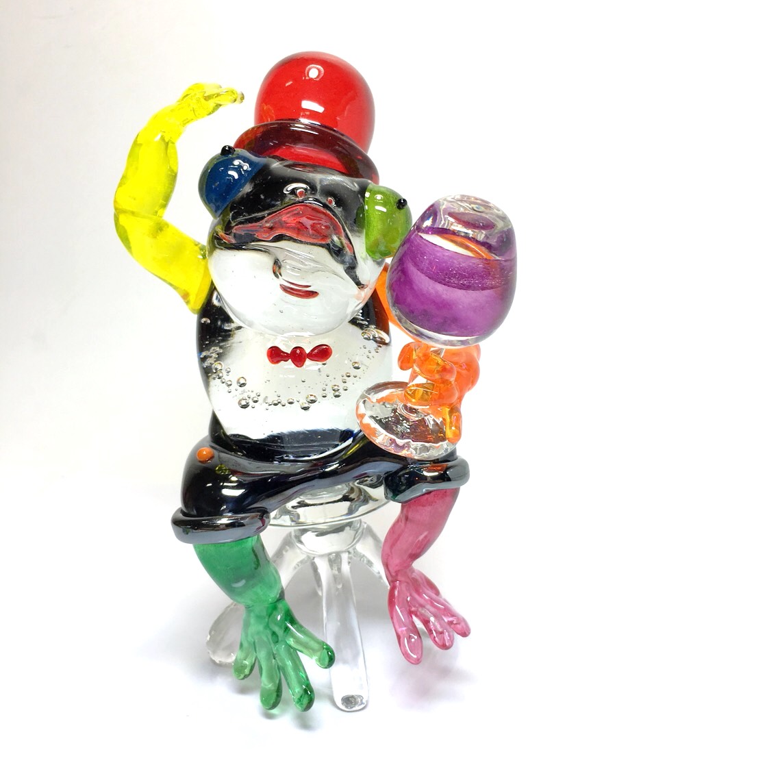 『受注制作』ワインバーにいるカエル