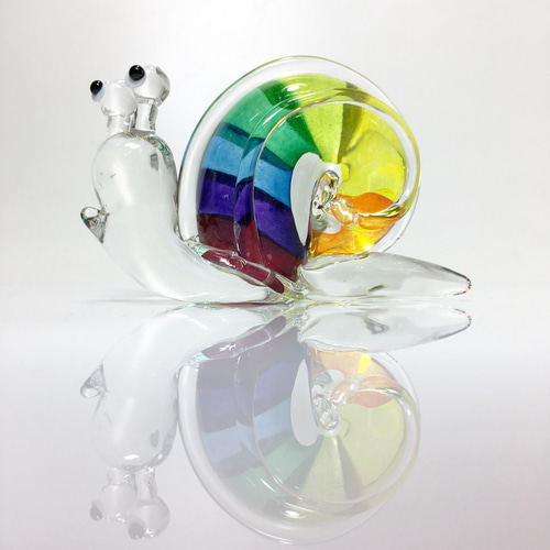 受注製作』レインボーカタツムリの親子 その他置物 プレバト出演