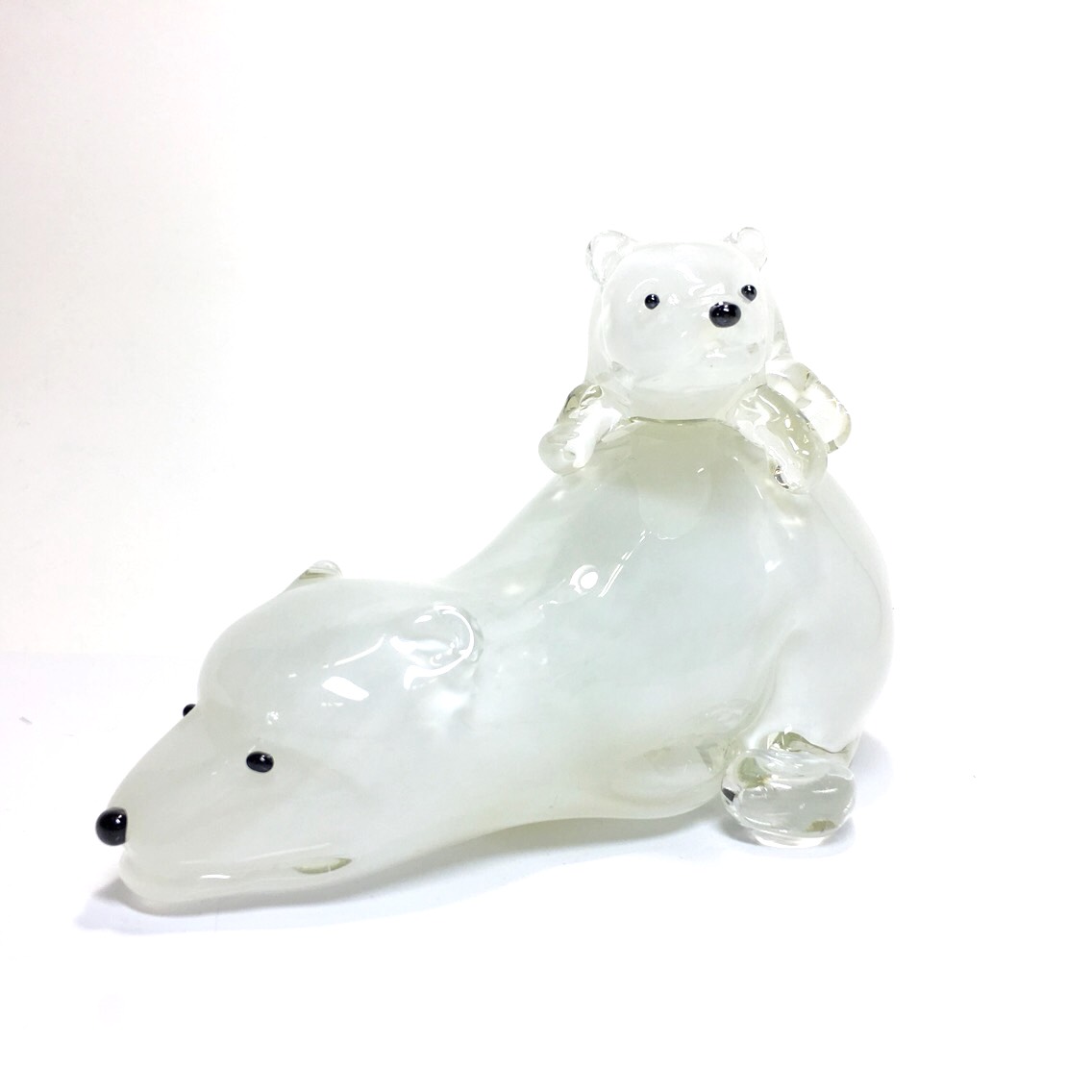 《受注制作》シロクマ親子のオブジェ