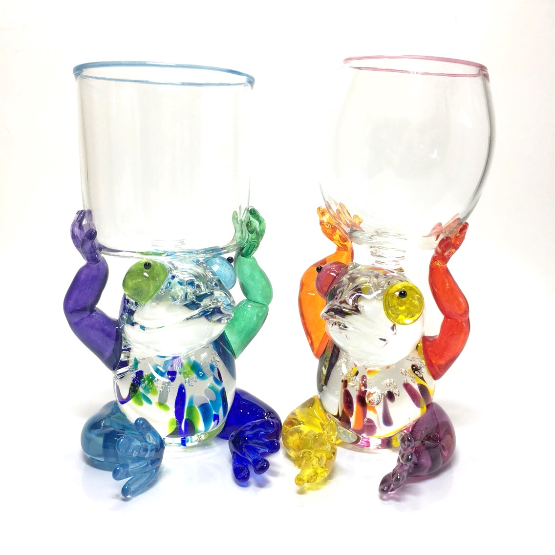 『受注制作』夫婦で乾杯カエルセット