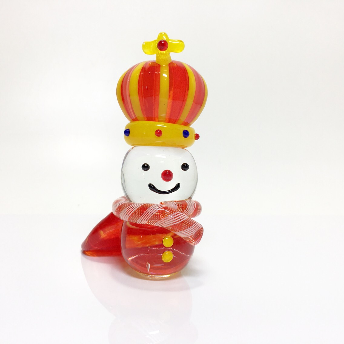 ガラス製スノーマン　イタリア製 ガラス製スノーマン　イタリア製