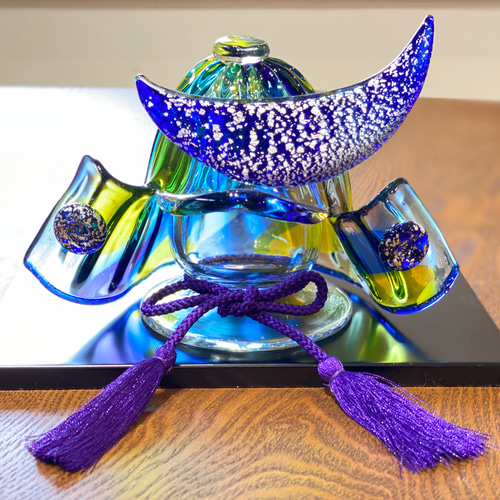 まだ間に合う❗️』『受注制作』ブルー系伊達政宗の兜・銀箔入り・飾り