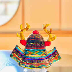 『訂做』新頭盔 真田幸村版～華麗2號～附金箔、黑漆板、裝飾繩、金屏風 第2張的照片