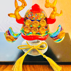 『訂做』新頭盔 真田幸村版～華麗2號～附金箔、黑漆板、裝飾繩、金屏風 第4張的照片