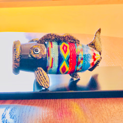 砥部焼 おしゃれ 「こいのぼり 青」 鯉のぼり 室内用 置物 陶器 手作り