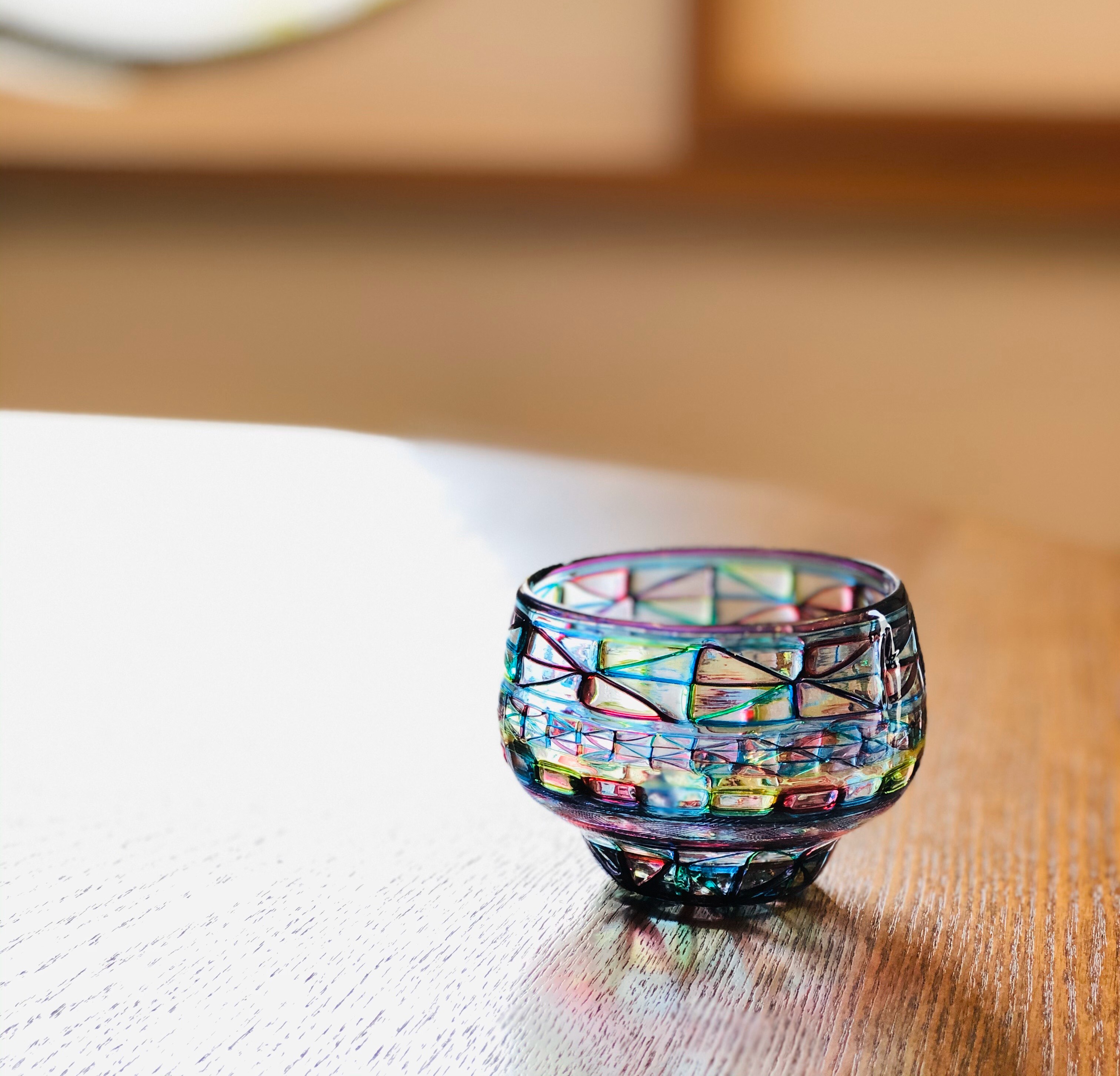 《新作》プリズム・幅広猪口　父の日、母の日ギフト