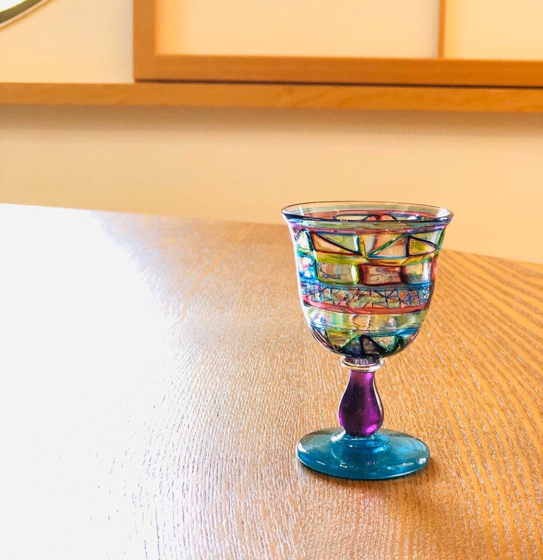 《新作》プリズム・足付冷酒猪口『受注制作』父の日、母の日ギフト