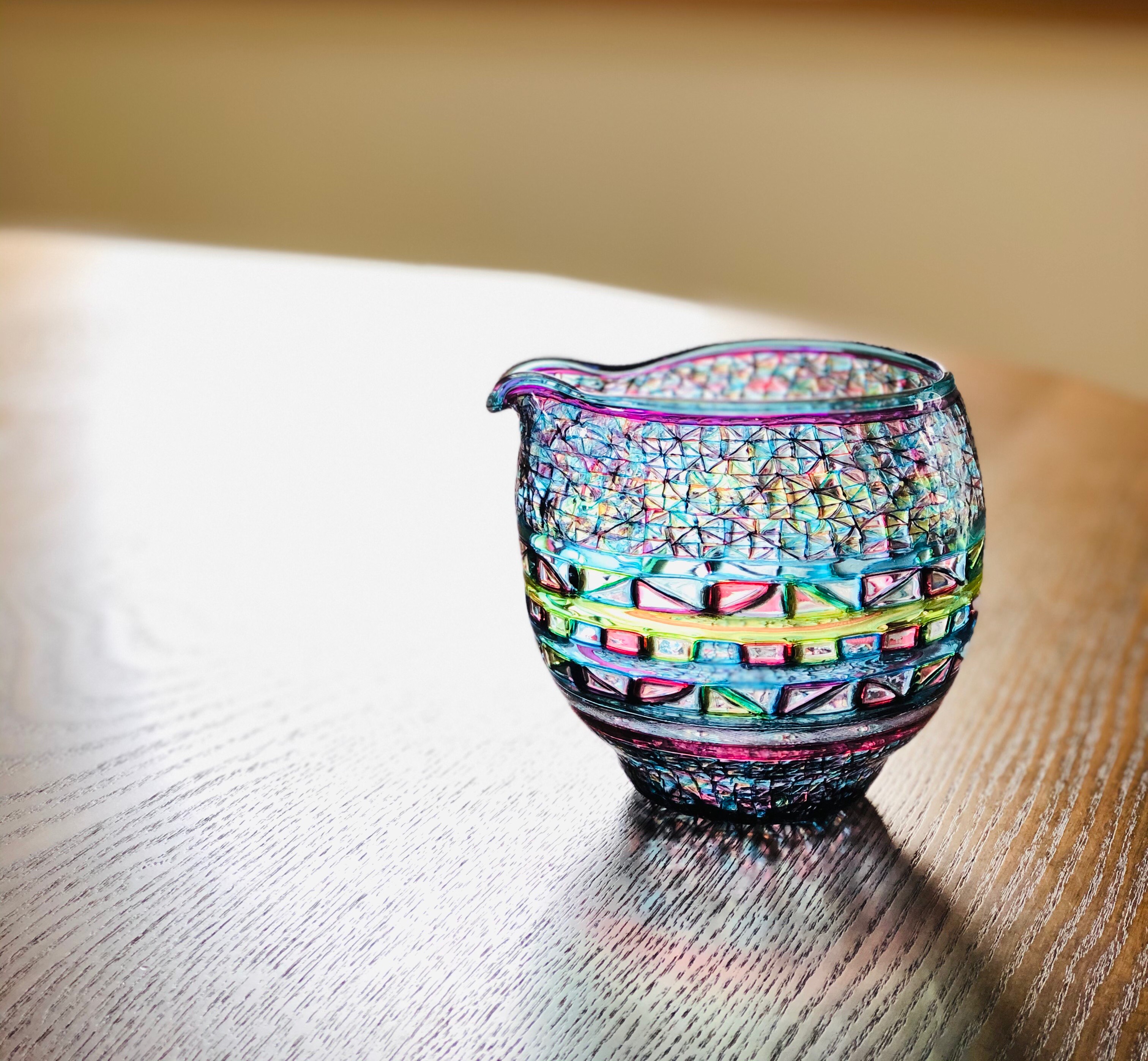 《新作》プリズム丸い片口徳利・2合用『受注制作』父の日ギフト