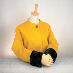 ソデメイク　ボアブラック（ウールコート用、ダウンコート用袖カバー・ソデクリップ付）　　 1枚目の画像