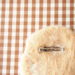 オカメインコのブローチ風羊毛フェルト絵 3枚目の画像
