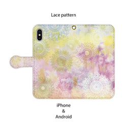 手帳型iPhone専用手帳型ケース・Lace pattern-NEW= 4枚目の画像