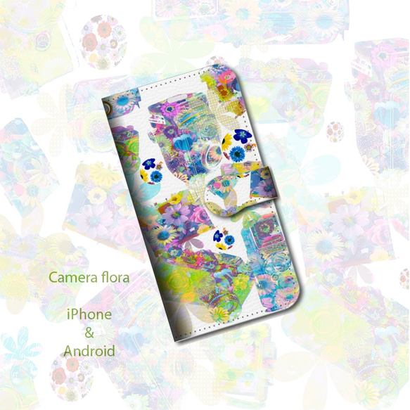 全機種対応スマホケース/Camera Flora green 3枚目の画像