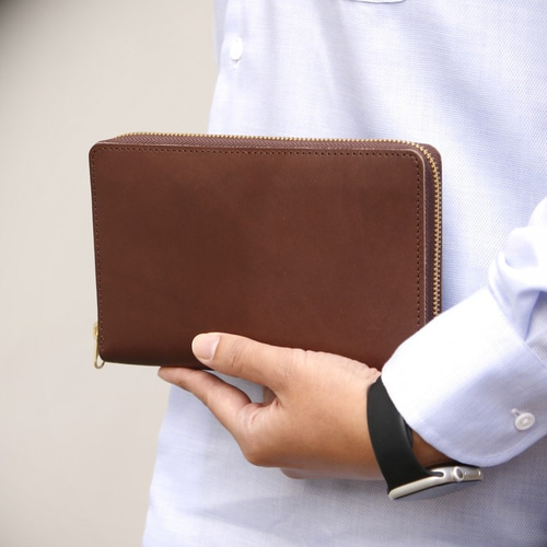 じゃばら収納】ワンランク上の栃木レザー通帳ケース スキミング防止