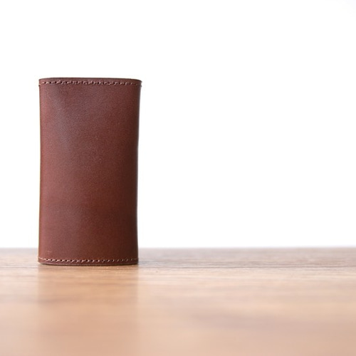 ダークブラウン レザー アクセサリーケース ダークブラウン - iPhone