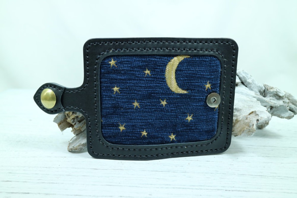 セミオーダーページ☆星と月のトルコ布と厳選したカラーヌメ革のキーケース ～ゴールドコンチョ～ 7枚目の画像