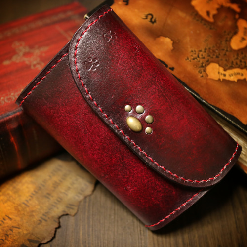 アンティーク猫さん③ 猫 ネコ ねこ ミニ財布 財布 レディース 小さめ 三つ折り財布