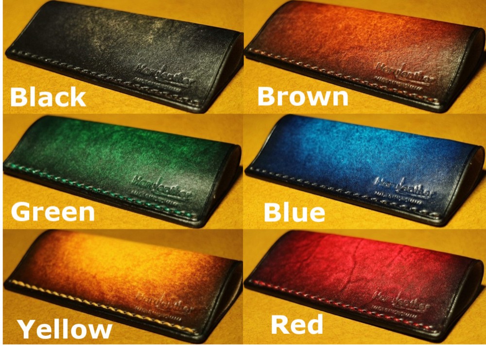 長財布☆【ブルーアンティーク染め】【猫の肉球エンブレム】 ～全５色～