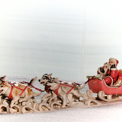 《Creema限定》クリスマス限定、4ハスキーズサンタクロース 1枚目の画像