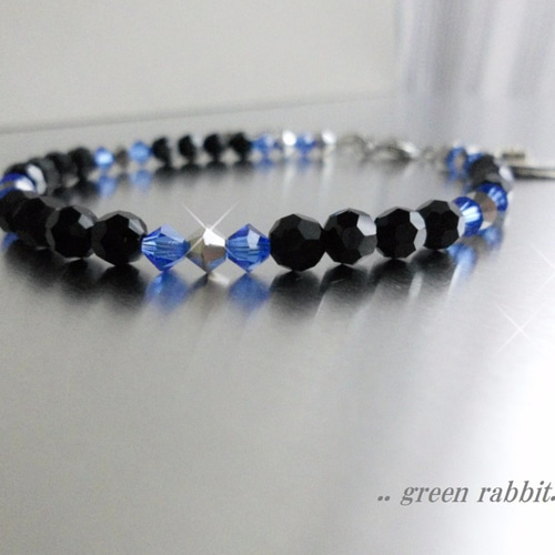 スワロフスキー3種ブレスレット☆フェザー・クロス ブレスレット