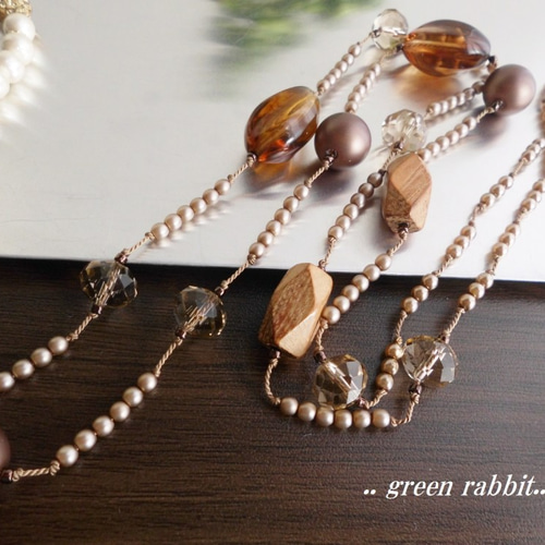 チェコpearl×ビーズ×シルクコードネックレス88 ネックレス チェコpearl×ビーズ×シルクコードネックレス88 ネックレス