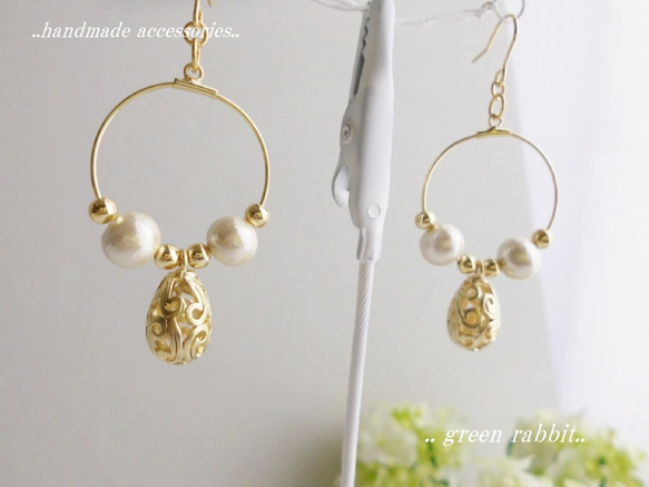 2way♡Petit Nouveau×pearl×フェザーピアス 3枚目の画像