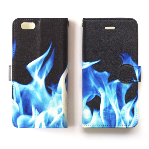 Blue Flame Print iPhon6/6S 用ケース 1枚目の画像