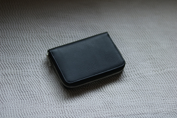 革財布 中 財布 レザーウォレット ラウンドジップ メンズ レディース ブラック 黒 ビジネス 新生活 フォーマル 通勤 6枚目の画像