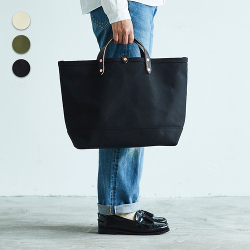 倉敷帆布 トートバッグ ブラック M レディース メンズ レザー 倉敷帆布 トートバッグ ブラック M レディース メンズ レザー