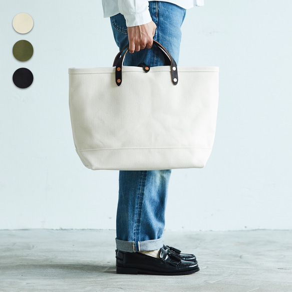 キャンバス トートバッグ ブラック M レディース メンズ レザー キャンバス トートバッグ ブラック M レディース メンズ レザー