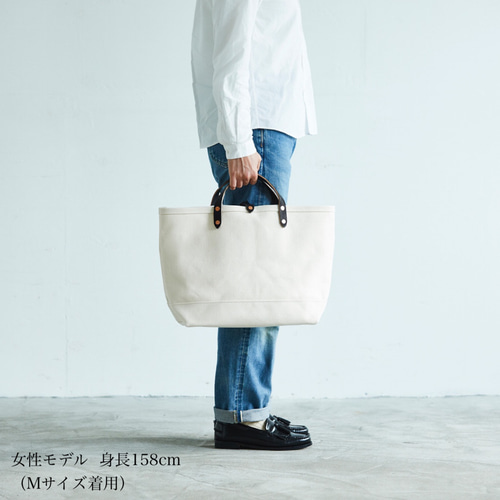 キャンバス トートバッグ ブラック M レディース メンズ レザー
