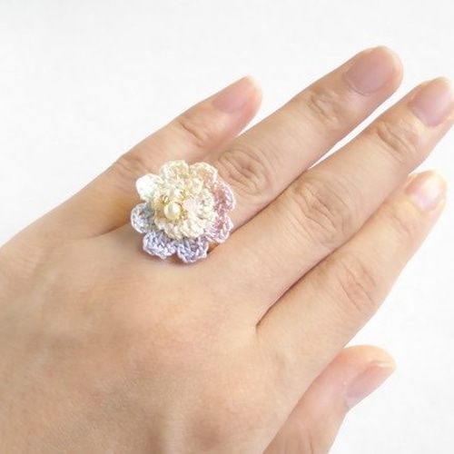 キキおはよう97様フラワー カメリア 花 リング 指輪 04P ラインストーン キキおはよう97様フラワー カメリア 花 リング 指輪 04P ライン