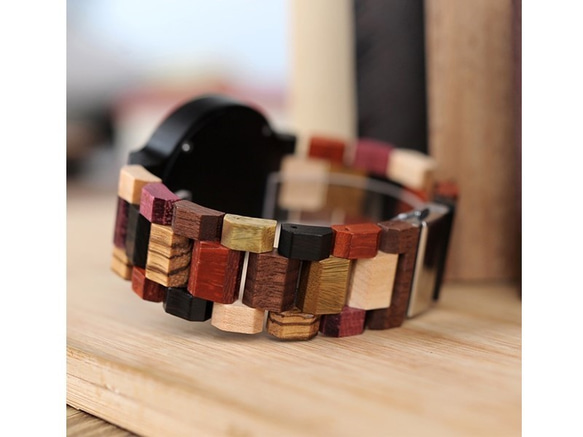 Wooden colorful Watch for women 5枚目の画像