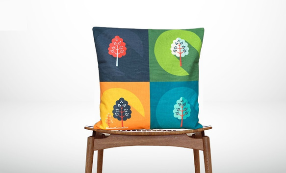 森林坐墊 4色方塊 檜木香味 第1張的照片