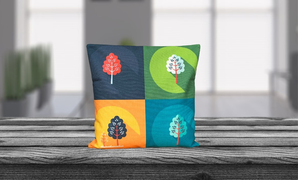 森林坐墊 4色方塊 檜木香味 第6張的照片