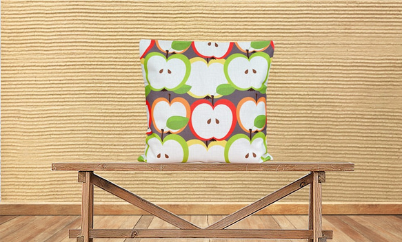 Forest Cushion Apple design Back Dark brown -Hinoki scent- 第8張的照片