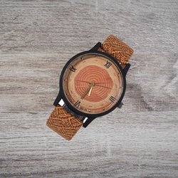 Wood Watch Tree rings  ナチュラル 4枚目の画像