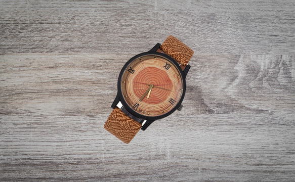 Wood Watch Tree rings  ナチュラル 4枚目の画像