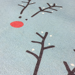 Creema限定 クリスマス企画　森のクッション Reindeer Light blue ＆ Green lease 2枚目の画像