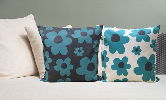 森林靠墊花背深藍色-絲柏香味- 第6張的照片