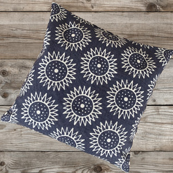 Forest Cushion Sunflowers Back Navy blue - 扁柏香 - 第6張的照片