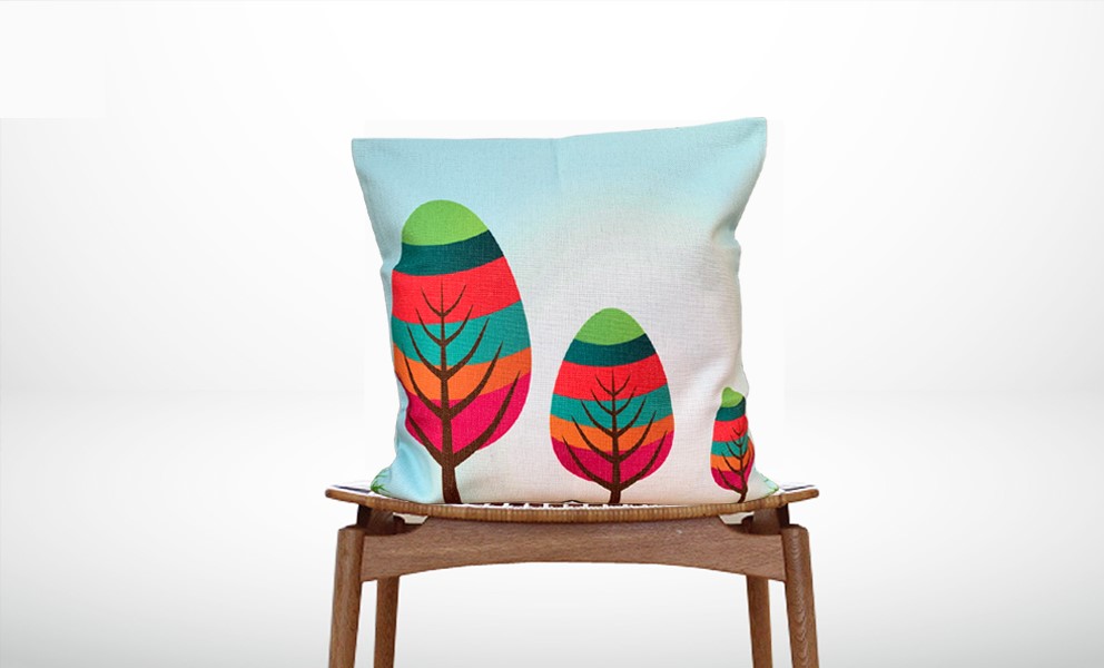 森のクッション Ｃolorful tree　-ヒノキの香り-