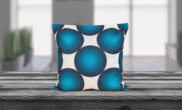 Forest Cushion Blue circles -Hinoki Fragrance- 第6張的照片