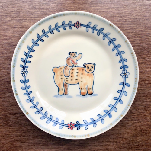 川原レモン　親子うさぎS　お皿 川原レモン可愛い皿 川原レモン 親子うさぎS お皿