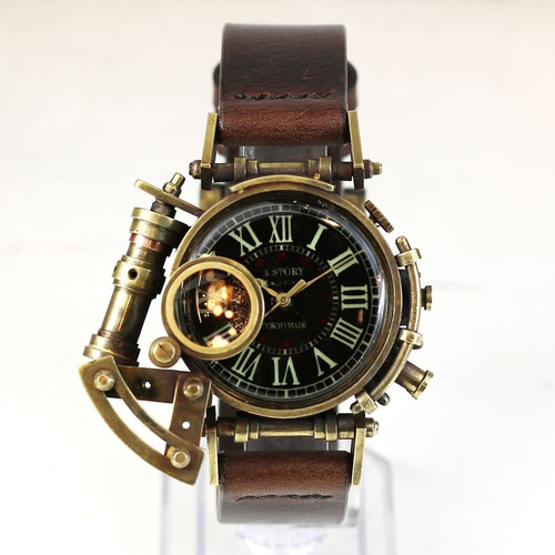 かっこいい 腕時計 電氣エンドルフィン x A STORY コラボウォッチ 真鍮  