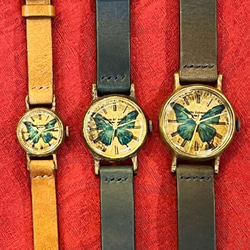 世界一美しい蝶 モルフォ蝶の腕時計 SSサイズ 3枚目の画像