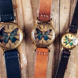 世界一美しい蝶 モルフォ蝶の腕時計 SSサイズ 3枚目の画像
